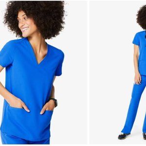 Figs Three-Pocket Scrub Top (Royal Blue, S)